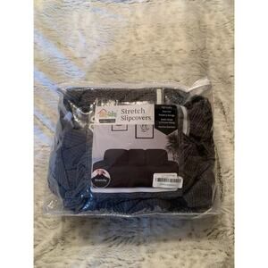 Easy Going 3 seat Recliner Stretchy Sofa Slipcover Cover (Color Gray)